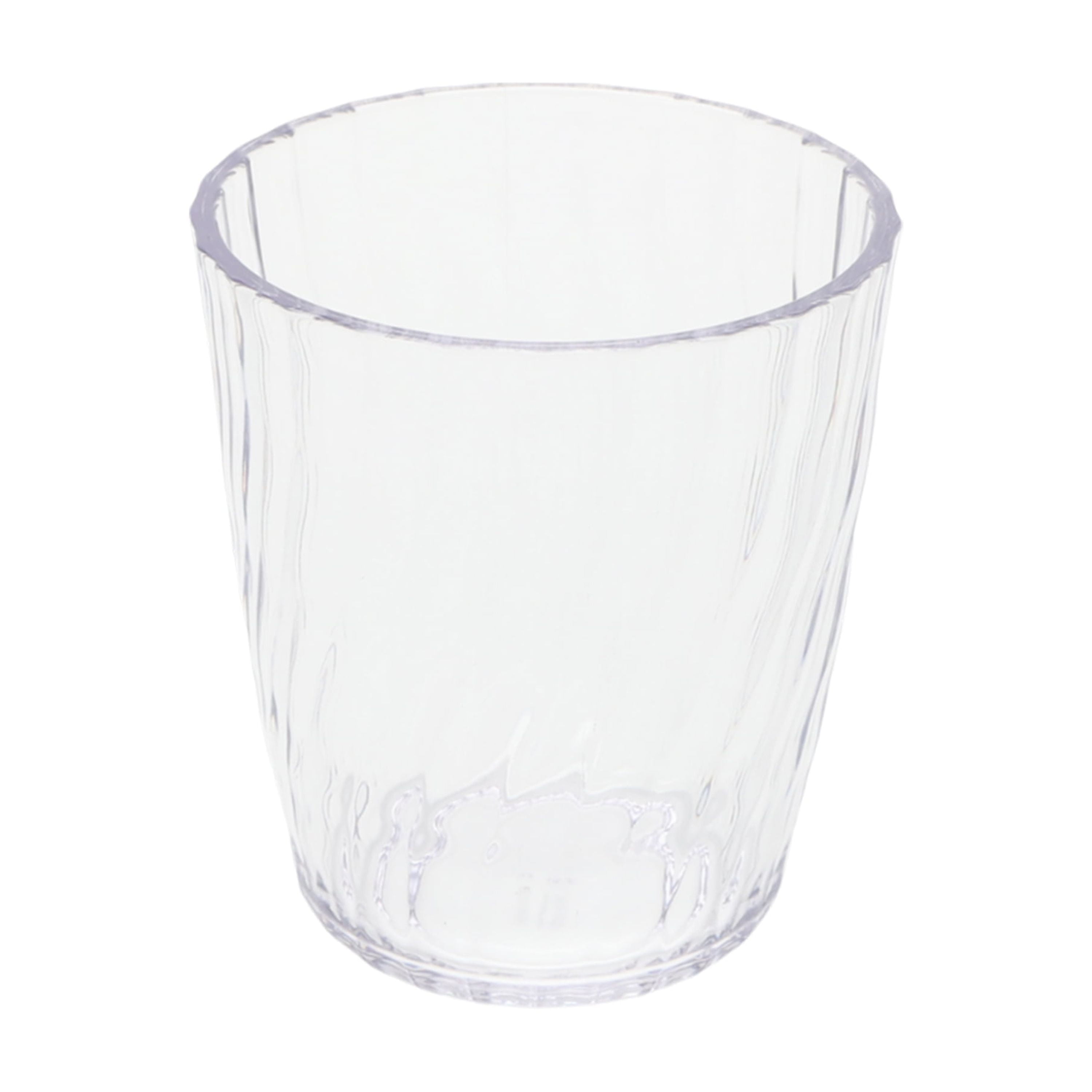 Mainstays 14-Ounce Acrylic Short Embossed Swirl Tumbler, Clear