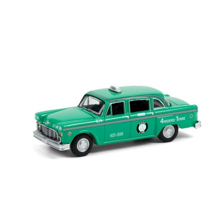 Zone Cab Co. 1969 Checker Taxi, Light Green - Greenlight 30232/48 - 1/64 scale Diecast Model Toy Car