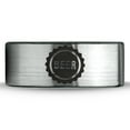 thumbnail image 2 of Tungsten Beer Bottle Cap Band Ring 8mm Men Women Comfort Fit Brushed Gray Flat Cut Black Polished, 2 of 4