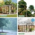thumbnail image 7 of Heavy-Duty Walk-In Greenhouse 6x10 FT - Aluminum Frame, Polycarbonate Panels, Adjustable Roof Vent, Lockable Sliding Door - Outdoor Garden, Patio, Backyard, 7 of 7