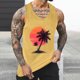 thumbnail image 2 of Camisetas de Tanque de los Hombres Tanque de los Hombres Incolor Gradiente de Impresión Cuello Redondo Correa Delgada Fuga Atrás Regular Casual Deportes Blusas de Tanque, 2 of 5