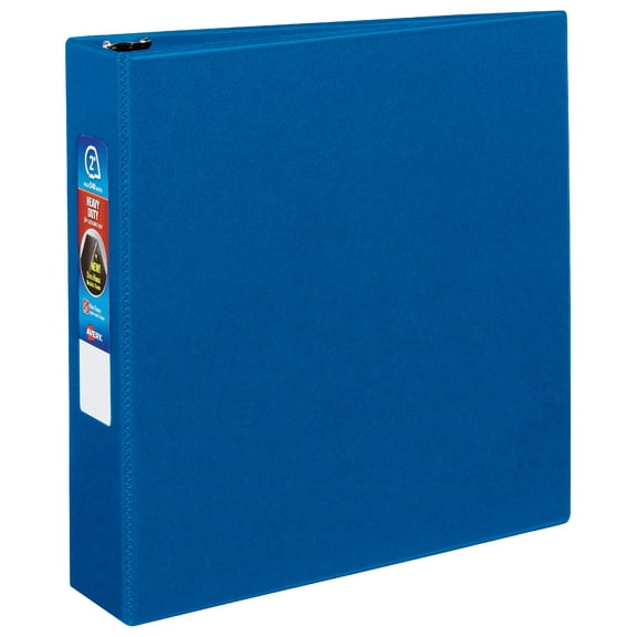 Avery Heavy-Duty Binder, 2" One-Touch Rings, 540-Sheet Capacity, DuraHinge, Blue (79882)