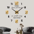 Wall Clock Modern Large DIY 3D Silent - Frameless Round Clock for ...