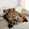thumbnail image 3 of Castle Fairy Tiger Wildlife 3 Pieces Queen Comforter Set for Teens,Retro Vintage Ultra Soft Bedding Sets,USA Flag Bedding Comforter Set,Breathable Home Decor, 3 of 8