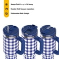 thumbnail image 4 of RTIC 40 oz Tumbler, Ceramic Lined, Leak-Resistant Straw Lid, Road Trip, Cobalt Gingham, 4 of 8
