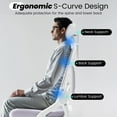 thumbnail image 7 of Nexthro Ergonomic Office Chair, 400 LBS Computer Chairs with Adjustable Lumbar Support, Breathable Mesh Desk Chair Ergonomic with Thickened Cushion, Comfy Home Office Desk Chair (White/Lavender), 7 of 7