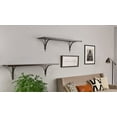 thumbnail image 3 of Closetmaid 143000 Premium 48"W Solid Wood Wall Mount Display Decor Shelf - Brown, 3 of 5