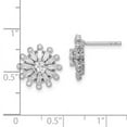 thumbnail image 2 of Primal Silver Sterling Silver Rhodium-plated Cubic Zirconia Baguette Snowflake Post Earrings, 2 of 4
