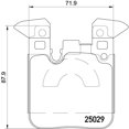 thumbnail image 4 of Brembo Brake Pad P06087 FMSI Number D1656-8885; Low-Metallic; Set Of 4; With Hardware, 4 of 4