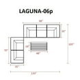 thumbnail image 4 of TK Classics Laguna 6 Piece Outdoor Wicker Patio Furniture Set 06p, 4 of 5