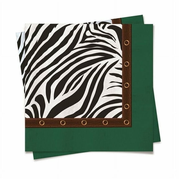 Safari Zebra Napkin 9 x 9 inches - 20 Pack Safari Theme, Safari Birthday, 1 Year Old, Kids Party Supplies, Safari Party, 1ST Birthday,