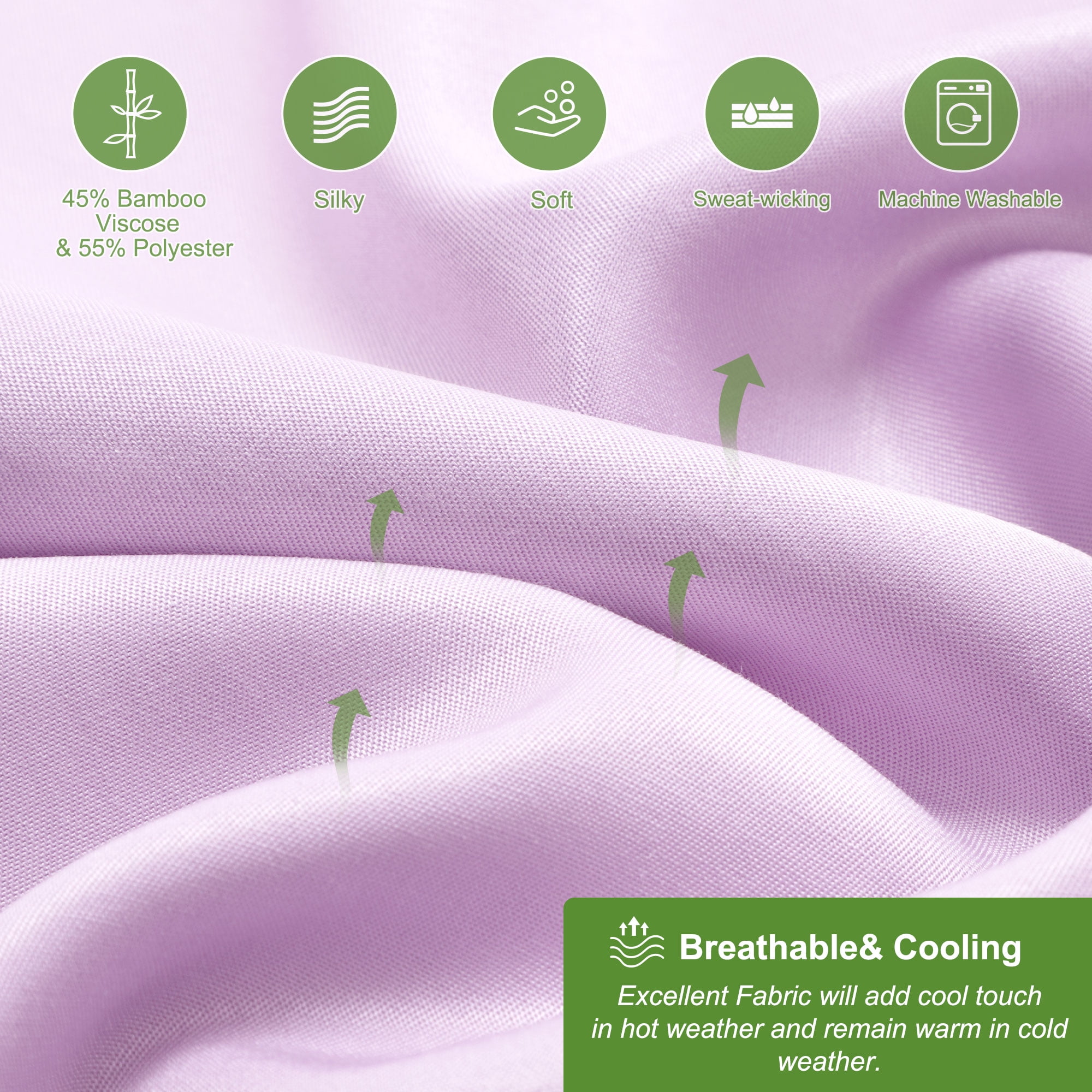 Unique Bargains Zipper Closure Body Pillowcase 1Pc Wisteria 20"x54"