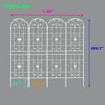thumbnail image 3 of Tcbosik 4 Pack Garden Trellis for Climbing Plants Outdoor, 86.7" x 19.7" Metal Trellis Plant Climbing Support Decorative, Cream White, 3 of 8
