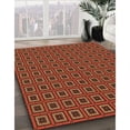 thumbnail image 2 of Ahgly Company Indoor Round Patterned Papaya Orange Area Rugs, 5' Round, 2 of 6