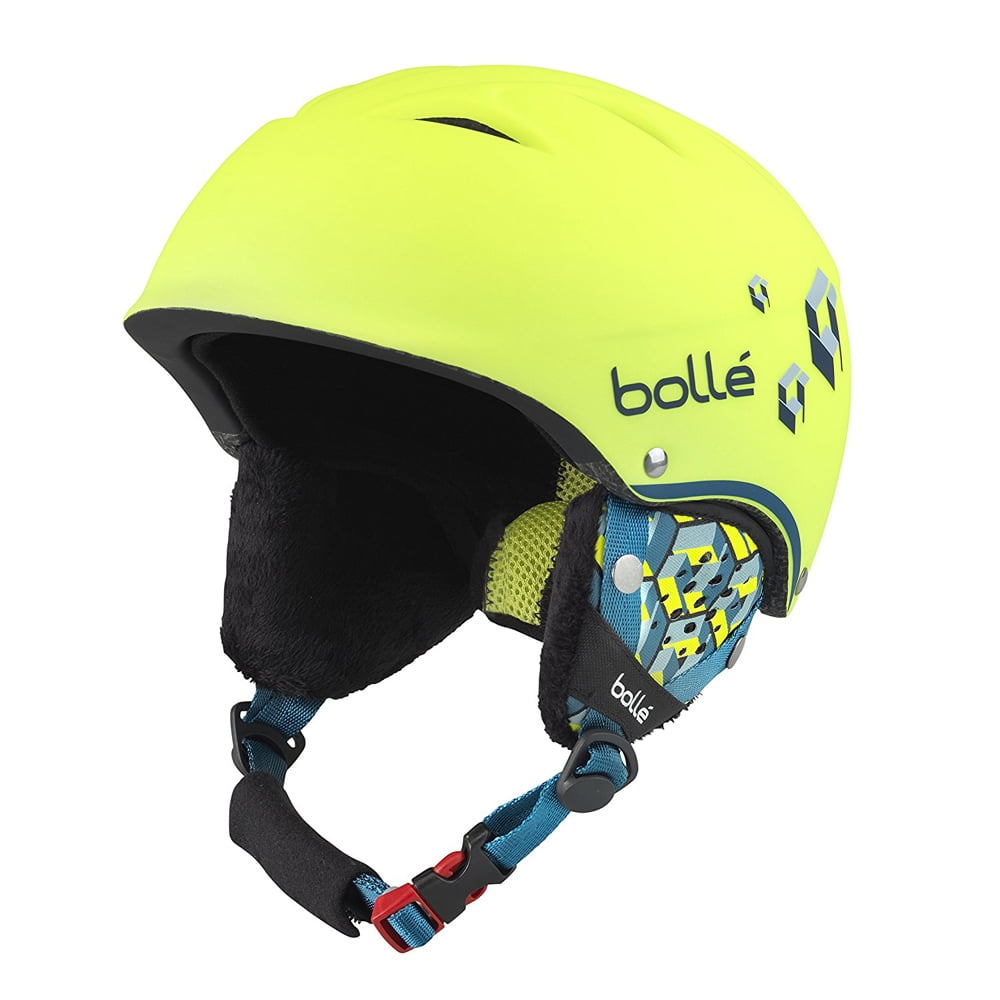 Bolle Winter B-Free Soft Neon Yellow Blocks 49-53cm 31470 Ski Helmet ClicktoFit by Bolle