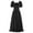 Black, variant on Busydd Womens Gothic Dress High Wasit Corset Dress Retro Renaissance Dress Solid Color Short Sleeve Medieval Dress Fashion Flowy Square Neck Drawstring Maxi Dress Ruffle Tunic Cocktail Dress