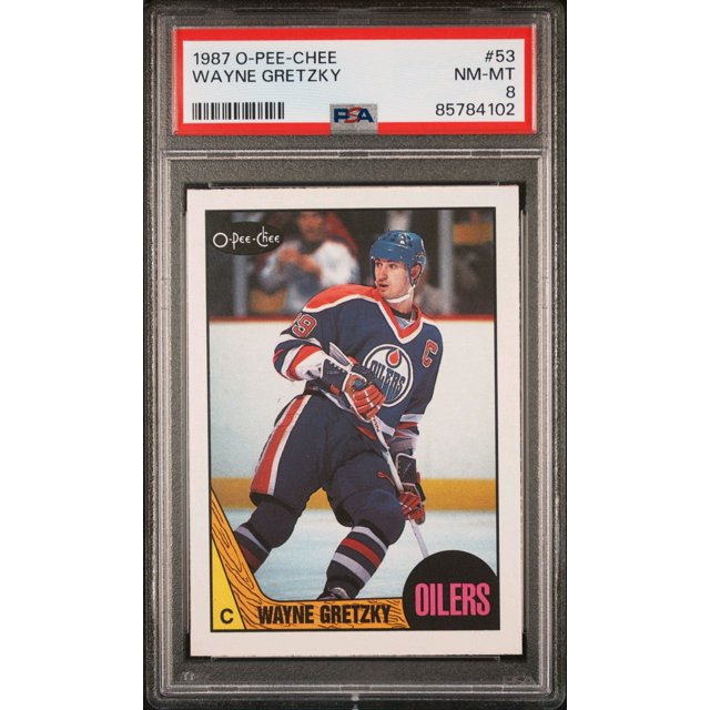 1987/88 OPC O-Pee-Chee Wayne Gretzky Edmonton Oilers Card #53 PSA 8 HOF