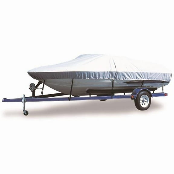 Carver Industries 78004 17-19 ft. x 96 in. Flex-Fit Boat Cover - Gray<BR>