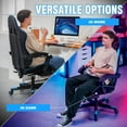 thumbnail image 2 of EXRACING Gaming Chair Ergonomic Computer Chair with Footrest and Lumbar Support, Height Adjustable High Back Leather Office Chair, 360° Swivel with Linked Armrest, for Adult and Teen (Blue), 2 of 7