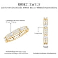 thumbnail image 6 of Rosec Jewels Lab Created Diamond Eternity Ring for Women - Wedding Anniversary Ring - EF-VS Grade, 14K Yellow Gold, US 5.00, 6 of 7