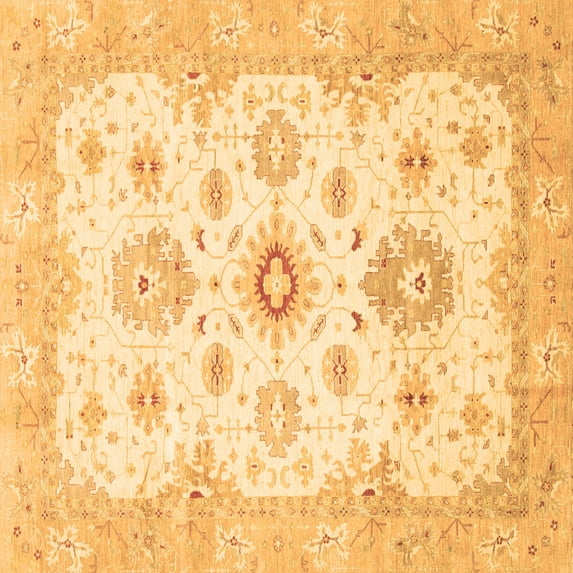 Ahgly Company Indoor Square Oriental Brown Traditional Area Rugs, 7' Square