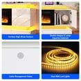 thumbnail image 6 of Blotout 71" Fireplace TV Stand with 40" Fireplace, LED Lights & Power Outlet for 85/80/75 Inch TV, Modern Gaming Entertainment Center w/ High Gloss Cabinet, Media TV Console for Living Room, Marble, 6 of 10