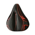 thumbnail image 3 of Cojín protector de repuesto para asiento de bicicleta, ancho, suave y antideslizante, funda para sillín de bicicleta de carretera. Negro Rojo, 3 of 8