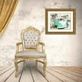 thumbnail image 3 of Sola, Bresso 14x12 Gold Ornate Wood Framed with Double Matting Museum Art Print Titled - Beach Van - green, 3 of 4