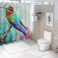 thumbnail image 7 of Orinice Bird Branch Sky Bathroom Decor Set with Hooks, Colorful Luxurious Graphic Print Polyester Fabric Fashion Shower Curtain for Bathroom, 100% Polyester, Home Bathtub Curtain Decoration 69x72, 7 of 7