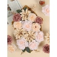 thumbnail image 5 of Artificial Flowers Combo Box Set Rose Silk Mix Peony Fake Flowers with Stems for DIY Bridal Wedding Bouquets Centerpieces Baby Shower Party Home Decorations Cream White, 5 of 5