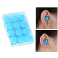 thumbnail image 3 of 12 tapones pa los oídos de silicona con canceción de ruido, traje cómodo los tamaños Azul Colcomx Tapones para los oídos para dormir, 3 of 8