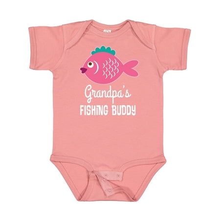 

Inktastic Grandpa Fishing Buddy Girls Fish Gift Baby Girl Bodysuit