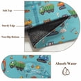 thumbnail image 6 of Teal Construction Vehicle Area Rugs 5'x7', Washable Small Throw Rugs for Laundry Room Playroom, Modern Excavator Crane Indoor Outdoor Rug Non-Slip Low Pile Carpet Runner Reversible Floor Mats, 6 of 8