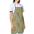 thumbnail image 3 of Fuzoiu Cartoon Corn and Wheat Print Waterproof Apron, Kitchen Apron for Women Men Chef, Apron for Christmas Dinner Party Cooking Baking Crafting House Cleaning Kitchen, 3 of 7