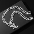 thumbnail image 4 of Miami Necklaces Cuban Pedant Necklace, Iced Out Bling Diamond Jewelry Silver/Gold Hip Hop Cuban Link Chains for Men Women, 4 of 7