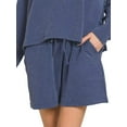 thumbnail image 2 of Zenana Corded Rib Long Sleeve Tee and Shorts Set, 2 of 3