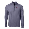 thumbnail image 2 of Men's Cutter & Buck  Heather Navy Memphis Redbirds Adapt Eco Knit Heather Big & Tall Quarter-Zip Pullover Top, 2 of 3
