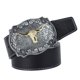 thumbnail image 2 of Cinturón de vaquero occidental Sunnimix de cuero Con Hebilla de cabeza de Vaca, 2 of 8
