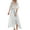White, variant on Women White Long Lace Cover Up Bohemian Kimono Sheer Lace Tie Front Beachwear Crochet Dress XS