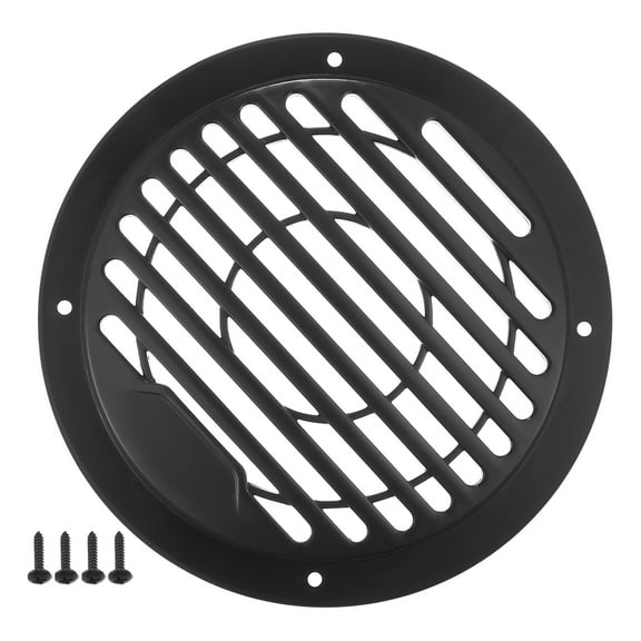 Unique Bargains 4.5" Car Speaker Grills Cover Round 4.5 Inch Audio Subwoofer Protector with Mounting Screws ABS Black