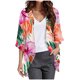 thumbnail image 1 of Mujeres Playa Cubrir Casual Manga Larga Impresa Cardigan, Estilo Ligero para el Hogar Y el Uso Diario, 1 of 4