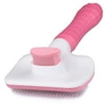 thumbnail image 1 of Dog Brush  Pet Deshedding Brush  Effectively Reduces Shedding by Up to 90% Gently Removes Loose Undercoat(Pink), 1 of 6