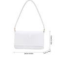 thumbnail image 2 of Bolso de mano para mujer con patrón de cocodrilo, Bolso de hombro de cuero PU, elegante embrague (blanco), 2 of 5