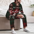 thumbnail image 5 of Salouo Wonderful Time Christmas Print Button-Front Long Sleeve Pajama Set for Men, Soft 2Pjs Men's Long Sleeve Sleepwear -Medium, 5 of 7