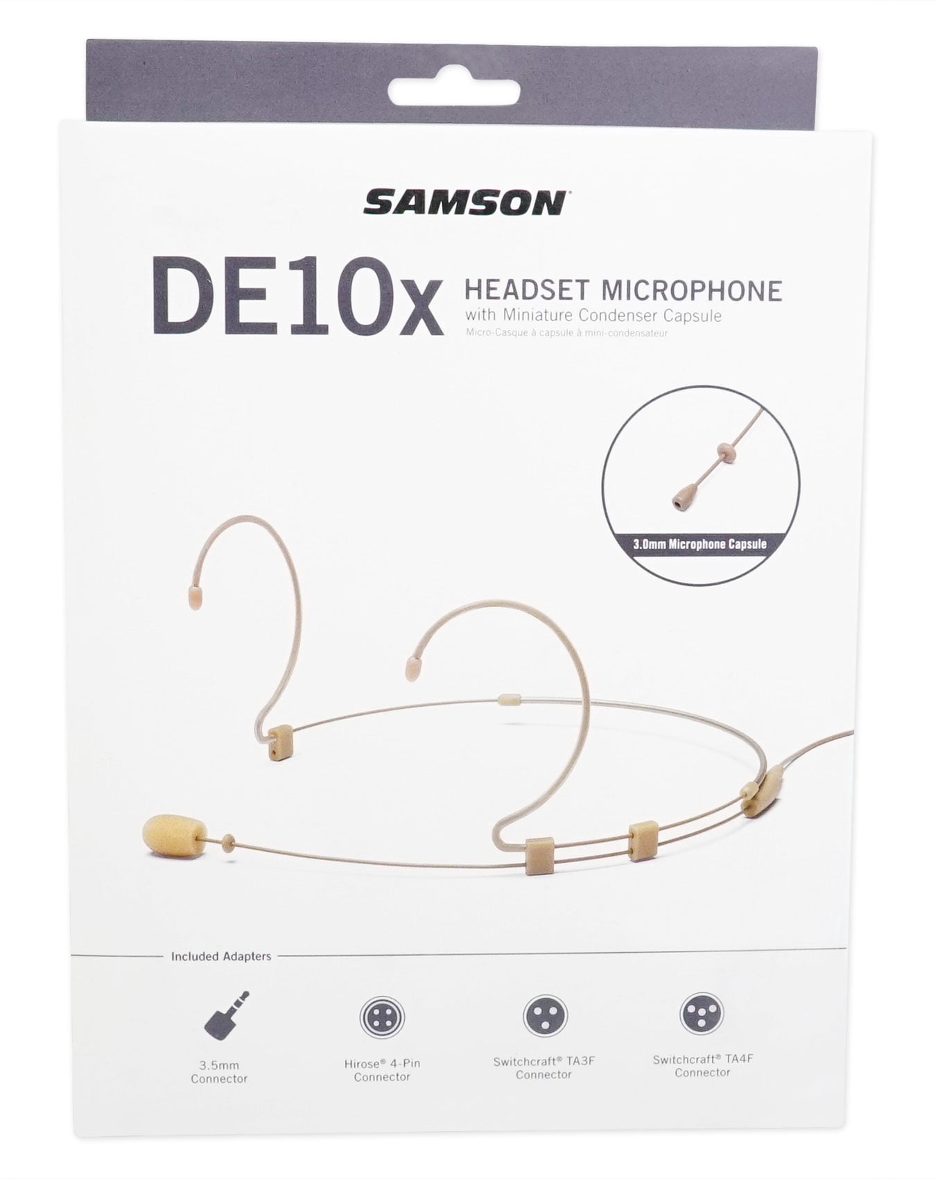Microfono Auricolare Samson DE10X Per Trasmettitore Sennheiser SK 100 G1 - Beige