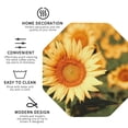 thumbnail image 3 of Kdxio Golden Sunflower In Field Funny Coasters,4 Pcs Leather Coasters,Housewarming Gifts,Protect Furniture from Water Marks Scratch and Damage, 3 of 6