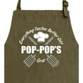 thumbnail image 2 of ThisWear Grilling Accessories Everything Better Off Pop-Pops Grill Two Pocket Apron Military Green, 2 of 7