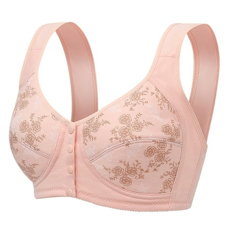 Fsqjgq Bras for Women Underwear Nursing Bras Fitness Brasier Wirefree Bras with Support and Lift Plus Size Push Up Bra Mother Underwear Front Button Bra Seamless Push Up Vest Bra Seamless Sports Bras