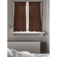 thumbnail image 5 of Pure Mocha Tier Curtains 45 Inch Length, Sheer Curtains for Bedroom Living Room Window Modern Solid Color Minimalist Art Rod Pocket Voile Drapes Kitchen Curtains Small Half Window 27.5"x45" 2 Panels, 5 of 7
