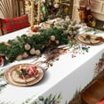 thumbnail image 3 of Red Christmas Tablecloth,Santa Claus Table Cloth,Pine Tree Table Cover for Dining Kitchen Decor Party,60x84, 3 of 5